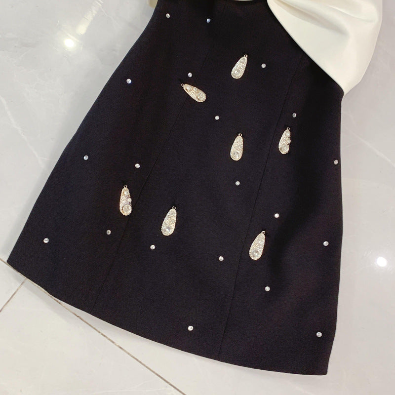 Western Style Contrast Color Bow Vest Dress