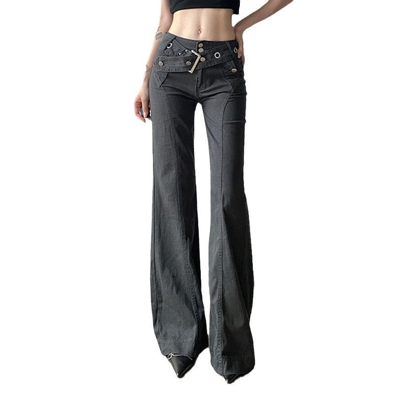 Vintage Belt Design Pants