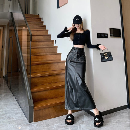Black Leather Skirt