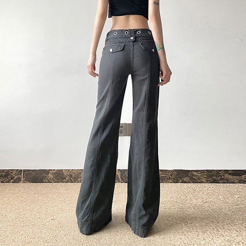 Vintage Belt Design Pants