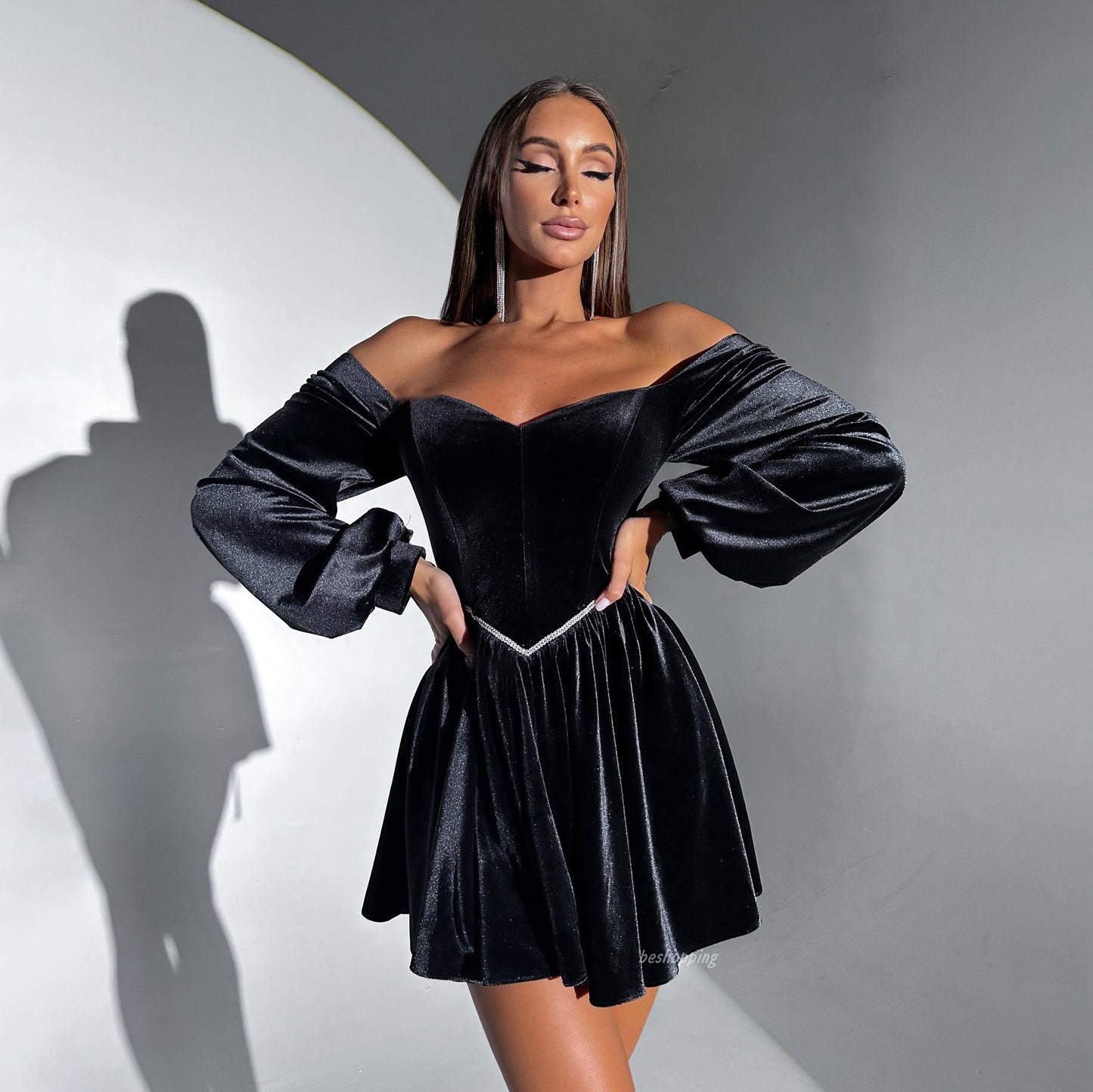 Women's Sexy Party Dress Velvet Princess Dress
