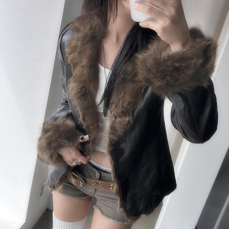 American Damen Ledermantel