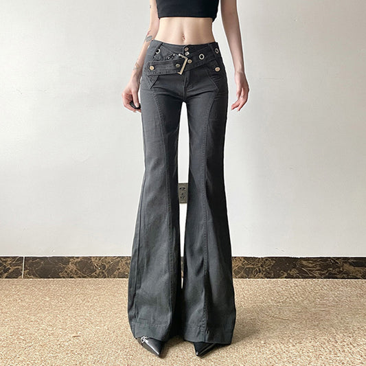 Vintage Belt Design Pants