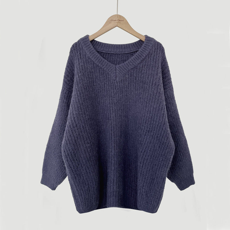 Long-sleeved Knitted Top For Women
