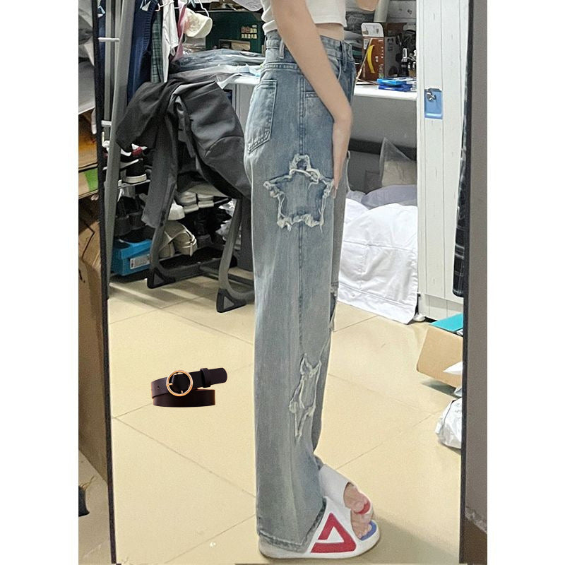 Damen Loose Straight-leg Jeans